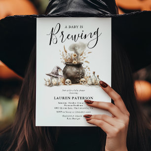 Invitation Baby Shower Sorcière d'Halloween