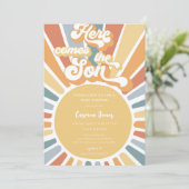 Invitation Baby Shower sous le Soleil (Debout devant)