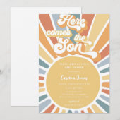 Invitation Baby Shower sous le Soleil (Devant / Derrière)
