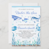 Invitation Baby Shower Sous les Mers (Devant)