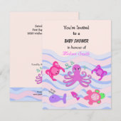 Invitation Baby Shower Sous l'Océan (Devant / Derrière)