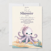 Invitation Baby shower sous-marin d'aquarelle enchanteur (Devant)
