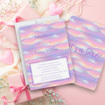 Baby Shower sous un ciel arc-en-ciel pastel