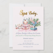 Invitation Baby shower spa - Pamper Day Pastel Shades (Devant)