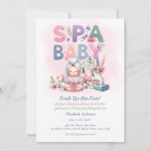 Invitation Baby shower spa - Pamper Day Pink (Devant)