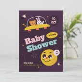 Invitation Baby shower spatial (Debout devant)
