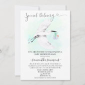 Invitation Baby shower spécial de livraison par courrier (Devant)