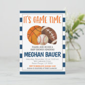 Invitation Baby shower sportif (Debout devant)