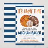 Invitation Baby shower sportif (Devant / Derrière)