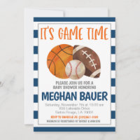 Invitation Baby shower sportif
