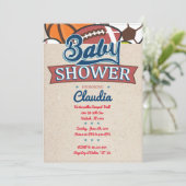 Invitation Baby shower sportif (Debout devant)