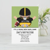 Invitation Baby shower sportif (Debout devant)