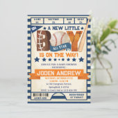 Invitation Baby shower sportif All Star (Debout devant)