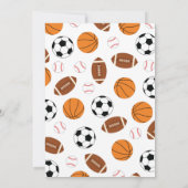 Invitation Baby shower sportif fille rose (Dos)