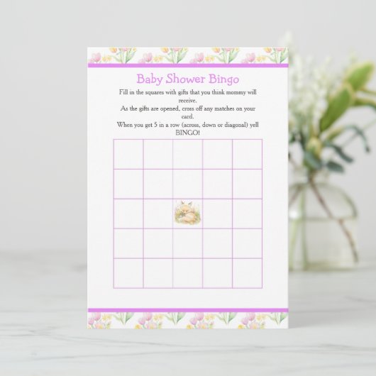 Invitation Baby shower Spring Fox (Debout devant)