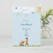 Invitation Baby shower Spring Twin (Debout devant)