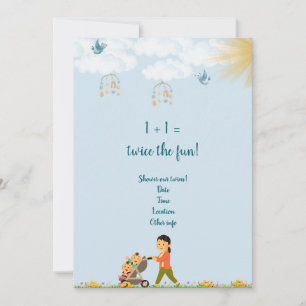 Invitation Baby shower Spring Twin
