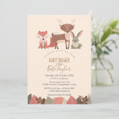 Invitation Baby Shower / Sprinkle Animaux de la Forêt (Debout devant)