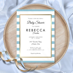 Invitation Baby-Shower / Sprinkle Bleu Bébé Classique à Rayur