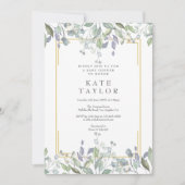 Invitation Baby Shower / Sprinkle de verdure champêtre (Devant)