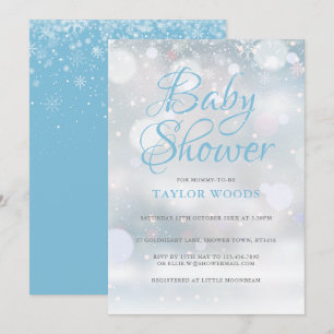 Invitation Baby Shower / Sprinkle des premiers flocons de nei