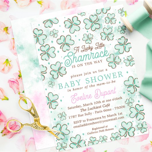 Invitation Baby shower st patrick