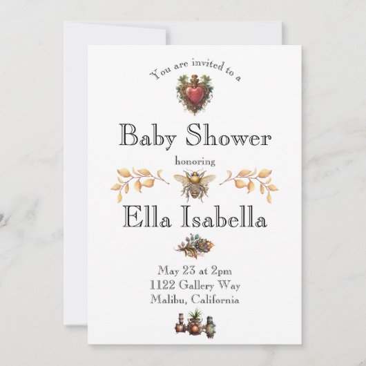 Invitation Baby shower Steampunk (Devant)