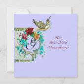 Invitation BABY SHOWER STORE 3 MONOGRAMME blanc (Dos)