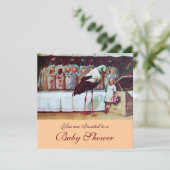 Invitation BABY SHOWER STORE 3, rose (Debout devant)