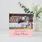 Invitation BABY SHOWER STORE 3, rose (Debout devant)