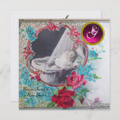 Invitation BABY SHOWER STORE MONOGRAM MODÈLE PHOTO, glace (Devant / Derrière)