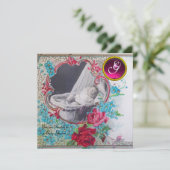 Invitation BABY SHOWER STORE MONOGRAM MODÈLE PHOTO, glace (Debout devant)