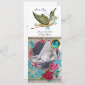 Invitation BABY SHOWER STORE MONOGRAM or MODÈLE PHOTO (Devant / Derrière)