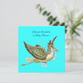 INVITATION BABY SHOWER STORK (Debout devant)