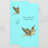 INVITATION BABY SHOWER STORK (Devant / Derrière)