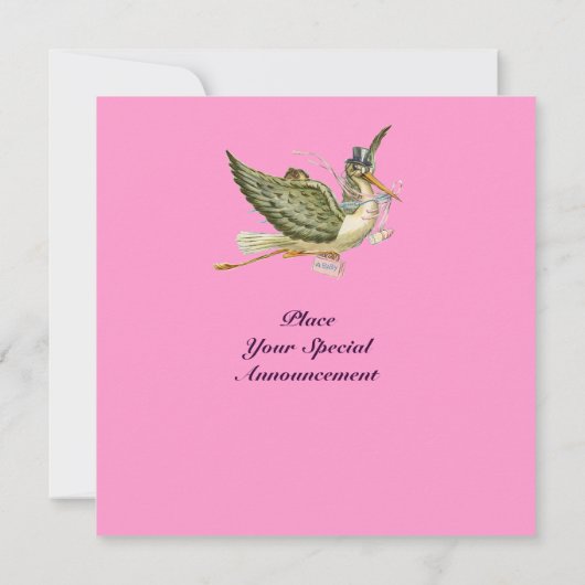 INVITATION BABY SHOWER STORK (Dos)