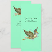 INVITATION BABY SHOWER STORK (Devant / Derrière)