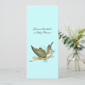 INVITATION BABY SHOWER STORK (Debout devant)
