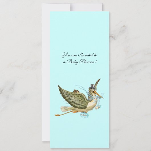 INVITATION BABY SHOWER STORK (Devant)