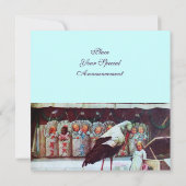 Invitation BABY SHOWER STORK 3, bleu (Dos)