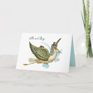 INVITATION BABY SHOWER STORK GARY