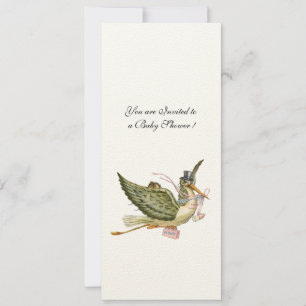 Invitation BABY SHOWER STORK, papier feutre