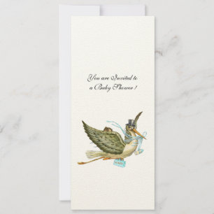 Invitation BABY SHOWER STORK, papier feutre