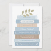 Invitation Baby shower Storybook Blue Boy (Devant)