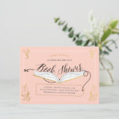 Invitation Baby shower Storybook Gold Pink Fairy (Debout devant)