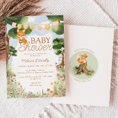 Invitation Baby shower Storybook Woodland Fox