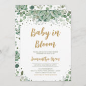 Invitation Baby shower Succulent (Devant / Derrière)