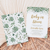Invitation Baby shower Succulent