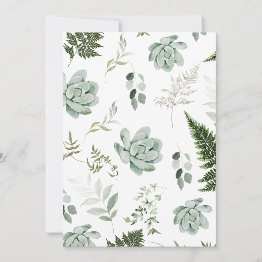 Invitation Baby shower Succulent (Dos)