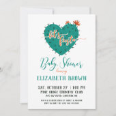 Invitation Baby shower Succulent de Fiesta Coeur (Devant)
